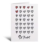 Postcard Prints - 6th Wedding Anniversary Card For Wife Anniversary Card for Husband or Boyfriend Anniversary Card For Girlfriend Sixth Anniversary Six Year