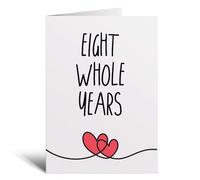 Postcard Prints - 8 Year Anniversary Card For Husband or Wife for 8th For Boyfriend or Girlfriend Eight Wedding Anniversary