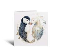 Postcard Prints - Anniversary Card For Husband Card for Anniversary Card For Wife Puffins Anniversary Card For Couple Engagement Card For Couple Wedding Card