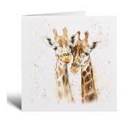 Postcard Prints - Anniversary Card For Husband or Wife Anniversary Card For Boyfriend or Girlfriend Cute Giraffes Wedding Anniversary For Couple