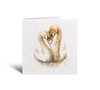 Postcard Prints - Anniversary Card For Husband or Wife For Boyfriend or Girlfriend Cute Swans Wedding Anniversary For Couple