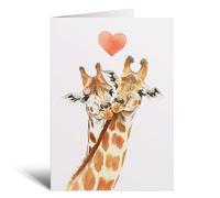 Postcard Prints - Anniversary or Valentine's Card for Her Anniversary Card for Wife Valentines Day Card For Husband Boyfriend or Girlfriend Giraffes