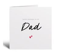 Postcard Prints - Birthday Card For Dad Happy Birthday Card For Dad Simple Birthday Card For Dad Love Hearts Birthday Card For Dad