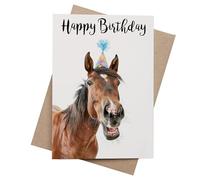 Postcard Prints - Birthday Card for Horse Lover and Pony Owner - Perfect for Mum, Sister, or Friend - Delightful Equestrian Design - Includes Brown Kraft Envelope - 5x7 Inch - 300gsm Matte Finish