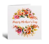 Postcard Prints - Mother's Day Card For Mum Happy Mother's Day Mothers Day card Mothering Sunday Flower Garland Mother's Day Card For Mom Mommy Mum Mummy