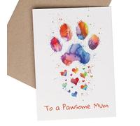 Postcard Prints - Mother's Day Card From The Dog Pawsome Mothers Day card For Mothering Sunday For Mom Mommy Mum Mummy