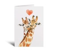 Postcard Prints - Valentine's Card for Her for Wife Valentines Day Card For Husband Boyfriend or Girlfriend Giraffes