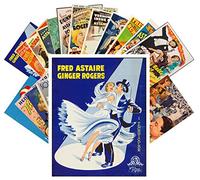 Postcard Set 24pcs Fred Astarte and Ginger Roberts and Ice Skating Vintage Musical Movie Posters Ads