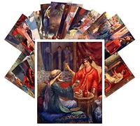Postcard Set 24pcs Vintage Oriental Fairy Tales Illustrations by Harry Theaker