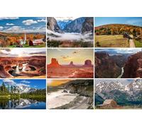 Postcard Set Nature of the USA: 9 Individual Cards - Motifs from America: California Utah Arizona (Monument Valley/Grand Canyon) - Photos/Pictures/Souvenirs
