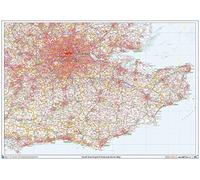 Postcode Sector Map - (S4) - South East England - Wall Map-Plastic Coated