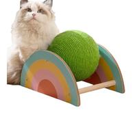 Poste rascador para gatos con bola de sisal - Suministros decorativos para muebles para mascotas resistentes a arañazos, desgaste y mordeduras | Rascador para gatos y gatitos