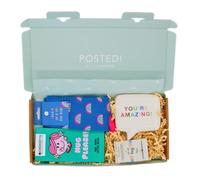 POSTED! A Hug In A Box Letterbox Gift For Her With Little Miss Hug Chocolate Tin - Gift Set - By LK - Uplifting, Cosy, Thoughtful, Socks, Trinket Tray