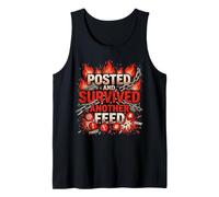 Posted and Survived Another Feed Vintage Graphic Tank Top