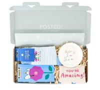 POSTED! Hello Sunshine Letterbox Gift For Her With Snoopy Chocolate Tin & Treats - By LK - Thoughtful Gift, Cheerful Surprise, Curated Items, Socks, Trinket Tray