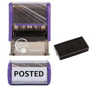 Posted Self Inking Rubber Stamp for Stamping Your Posted Documents - Black Posted Stamp with 1 Extra Inkpad