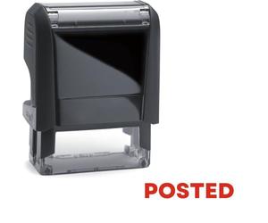 Posted Stamp - Self Inking Office Stamper - Red Ink - 24 x 7mm
