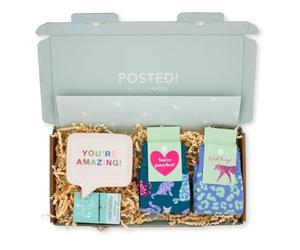POSTED! You're Purrfect Letterbox Gift For Her Cat Lover Socks & Pamper Treats - Exclusive Range - By LK - Cosy Socks, Cat-Themed, Lovely Bracelet, Heartfelt Gift