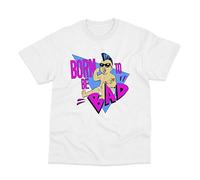 Postees Born to Be Bad Inspired by Twins Direct to Garment Printed T-Shirt (XXL) White
