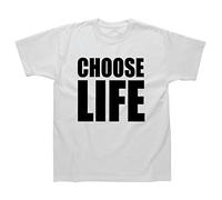 Postees Choose Life George Michael Wham T-Shirt (L) White