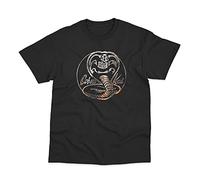 Postees Cobra Kai Chromatic Logo Inspired by The Karate Kid Printed T-Shirt (L) Black