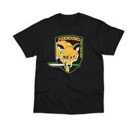 Postees Foxhound Special Forces Inspired By Metal Gear Printed T-Shirt Medium Black