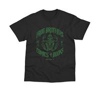 Postees Frog Brothers Comics Inspired by The Lost Boys Printed T-Shirt Small Black