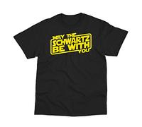 Postees May The Schwartz Be with You Inspired By Spaceballs Printed Cotton T-Shirt Medium Black