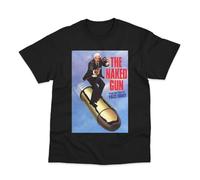 Postees Naked Gun Movie Poster Inspried T-Shirt Black Medium