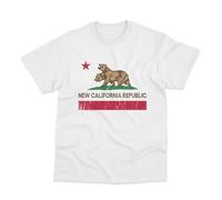 Postees New California Republic Inspired By Fallout Printed Cotton T-Shirt Small White