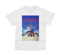 Postees Planes, Trains and Automobiles Movie Poster Direct to Garment Printed T-Shirt White Small