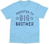 Postees Promoted to Big Brother Pregnancy Announcement T-Shirt (3-4 Years) Sky Blue