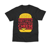 Postees Royale with Cheese Inspired by Pulp Fiction T-Shirt Black XL