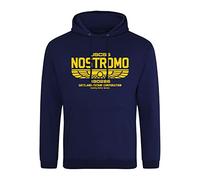 Postees USCSS Nostromo Inspired By Alien Printed Pullover Hoodie Navy XXL