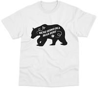 Postees We're Going On A Bear Hunt Inspired Kids & Adults Printed T-Shirt (X-Large) White