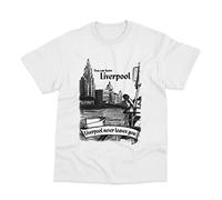 Postees You Can Leave Liverpool But It Never Leaves You Souvenir T-Shirt (XL) White
