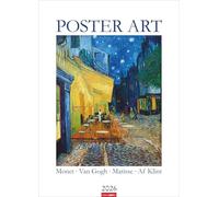 Poster Art Kalender 2026 - Monet, Van Gogh, Matisse, Kandinsky: Jahres-Wandkalender 2026 im XXL-Format 49 x 68 cm. Berühmte Künstler und ihre schönsten Werke, perfekt für die eigene Gallery Wall