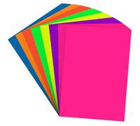 Poster Board 12X18 Inches,56 Sheets Neon Paper 7 Color Fluorescent Paper Bright Cardstock 250 GSM/90 lb Heavyweight Projects School Science Fair Event Displays and Business Presentations