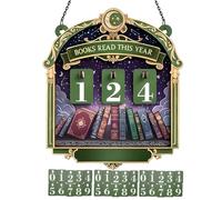 Poster Book Counter Wooden Table Decoration | Read Book Counter Poster with 30 Number Plate for Office Library Shelf Corner Home Living Room