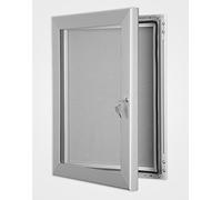 Poster Case Notice Boards - Outdoor Lockable - Black Key Lockable Snap Frame Outdoor A4 A3 A2 A1 Retail Sign Holder (Silver MS-A2 - (594 x 420mm))