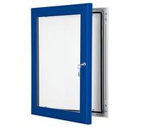 Poster Case Notice Boards - Outdoor Lockable - Blue - A3