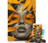 Poster Collage with Face Jigsaw Puzzle 1000 Piece for Adults Smart Reason Toy Home Pastime Smooth Edge Art Collectible (38x52cm)