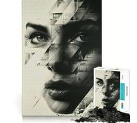 Poster Collage with Face Jigsaw Puzzles 1000 Piece for Adults Think Smart Toy Together Fun Accurate Cut Art Display (50x75cm)
