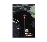 Poster Cowboy Bebop (Spike Spiegel Silhouette) Canvas Poster Bedroom Decor Landscape Office Room Decor Gift 12x18inch(30x45cm)