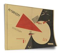Poster El Lissitzky: BEAT THE WHITE PEOPLE WITH THE RED WEDGE, unframed art print, mural - A4, A3, A2, A1, A0, XXL - living room, bedroom, kitchen, decoration