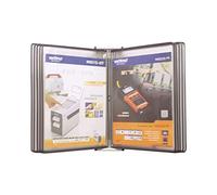 Poster Flip Book Display, Wall Mounted Reference System, 10-Pocket, 20 Pages, A4, Multicolor(Black)