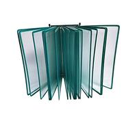Poster Flip Book Display, With 20 Easy Load Pockets Catalog Display Rack for A4 Letter Size Documents 40 Sheet Capacity(Green)