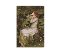 Poster for John William Waterhouse's Ophelia Poster Cool Artworks Painting Wall Art Canvas Prints Hanging Picture Posters 12x18inch(30x45cm)