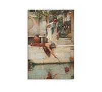 Poster for John William Waterhouse's The Rescue Wall Art Poster Scroll Canvas Painting Picture Living Room Decor Home 20x30inch(50x75cm)