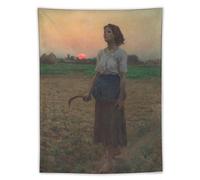 Poster for Jules Breton's The Song of The Lark Picture Print Wall Art Tapestry Painting Tapestries Artworks Gift Idea Room Aesthetic 60"x80"